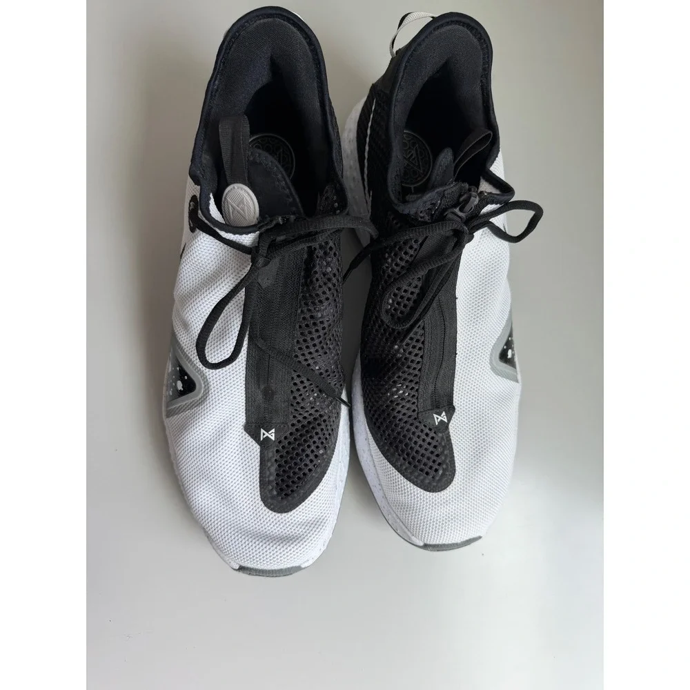 Nike PG‎ 4 Paul George Black White Basketball Shoes CD5079-100 Mens Size 17